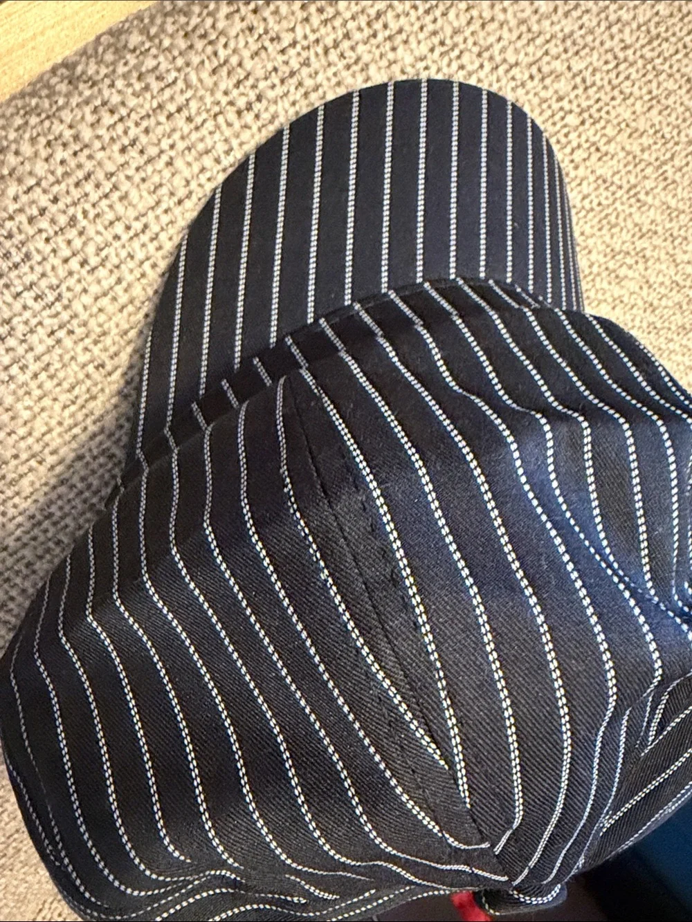Striped Navy Baker Boy Cap for Women